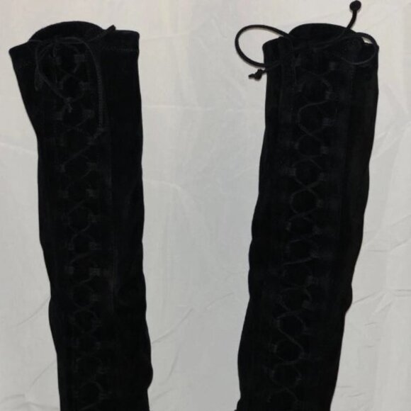 40 US 9❤️LE SILLA ITALY LEATHER SUEDE STRETCH OVER KNEE HIGH HEELS TALL BOOTS - Picture 11 of 13